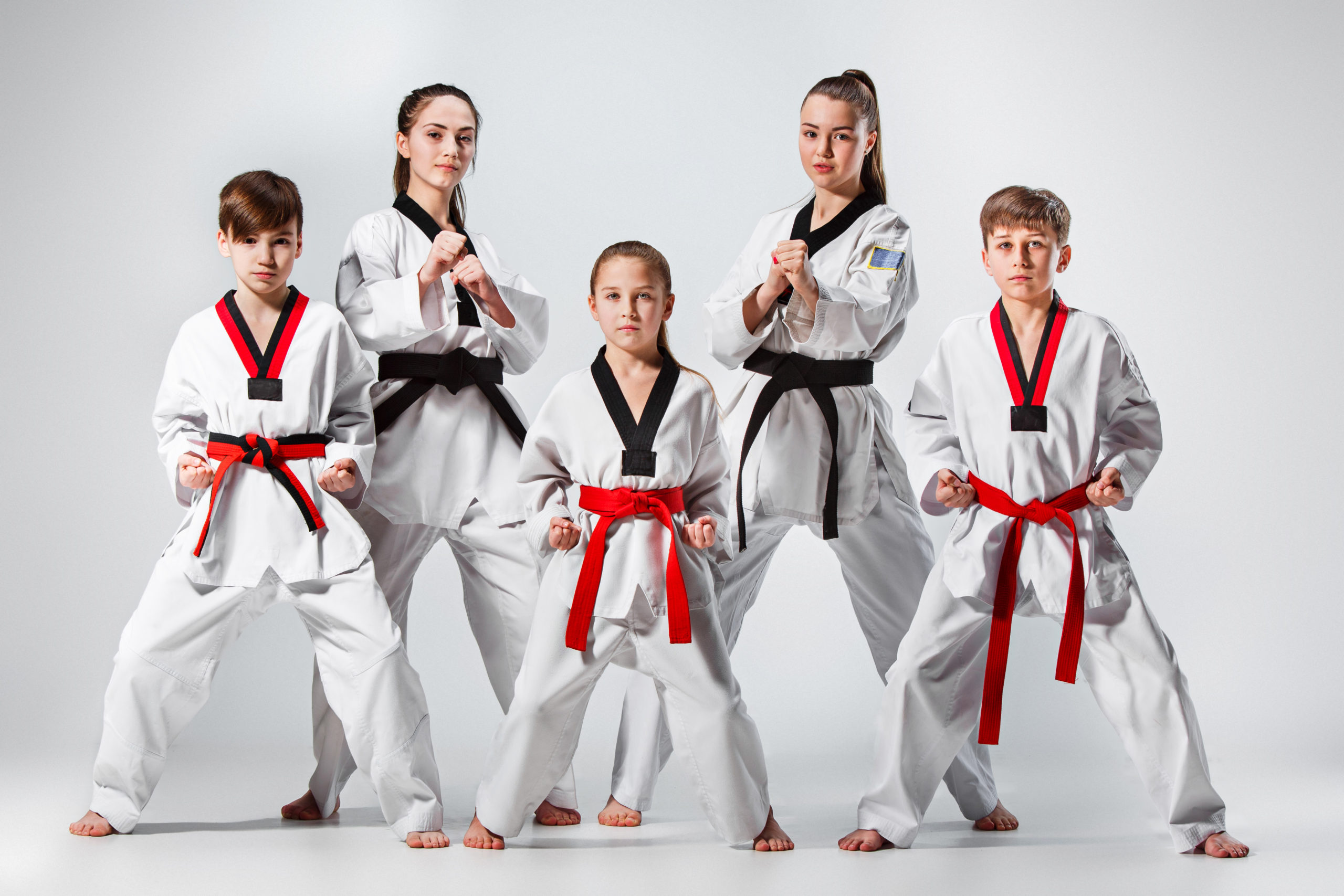 The,Studio,Shot,Of,Group,Of,Kids,Training,Karate,Martial